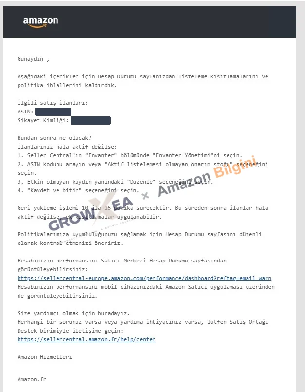 İhlal kaldırıldı